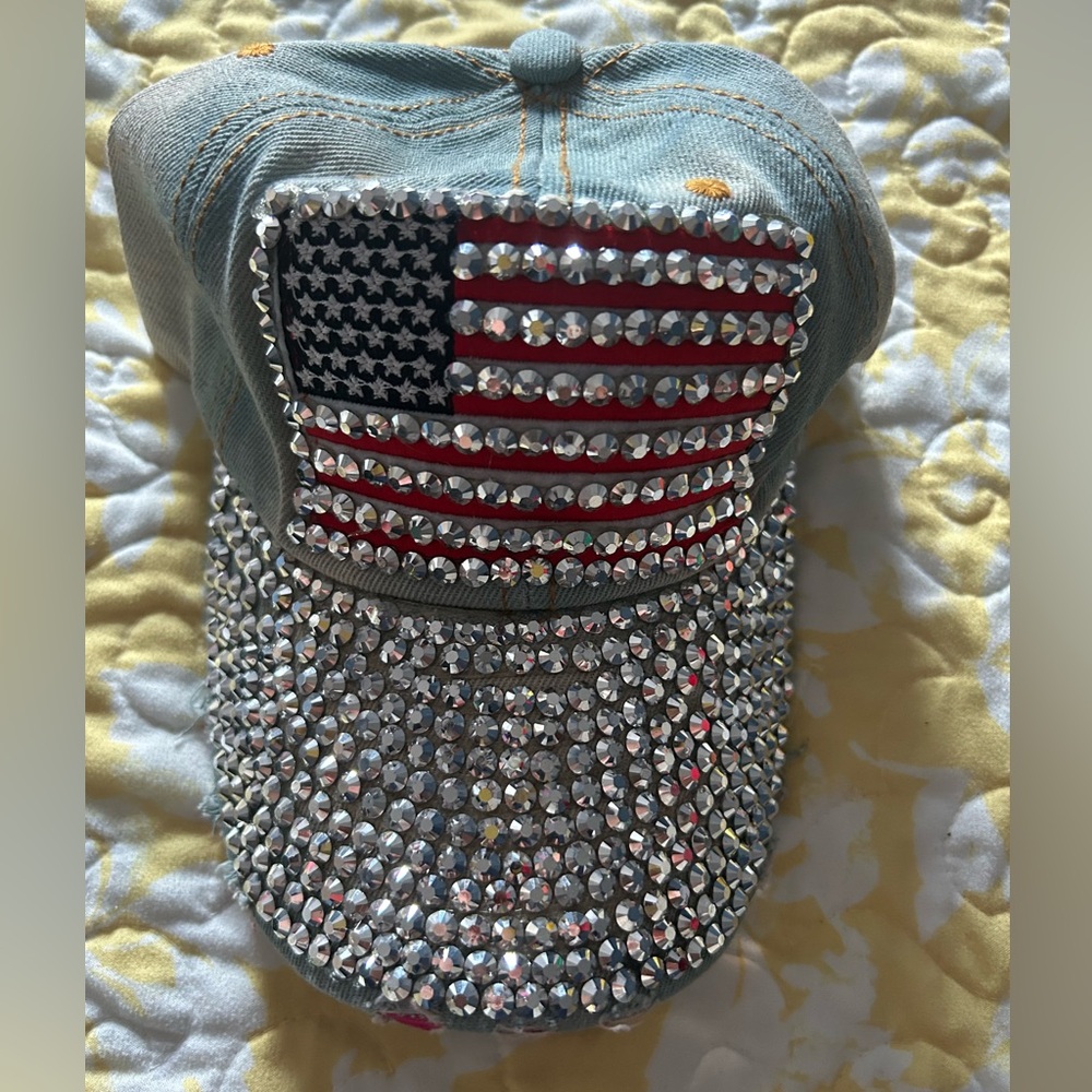 Light denim Flag ball cap